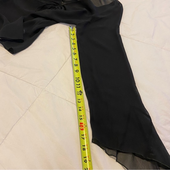 NWOT Silk Blouse with Sheer Sleeves and Bottom - Picture 6 of 11